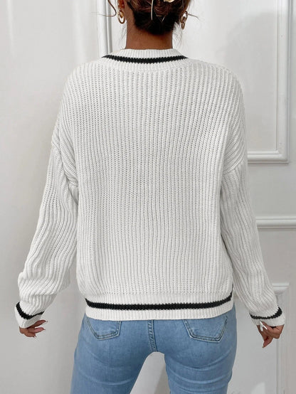 Marina | Striped Waffle Knit Jumper
