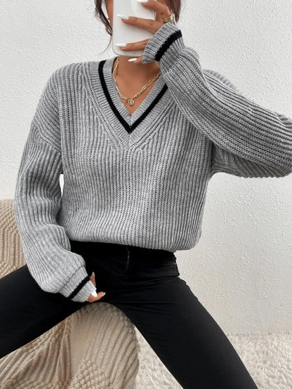 Marina | Striped Waffle Knit Jumper