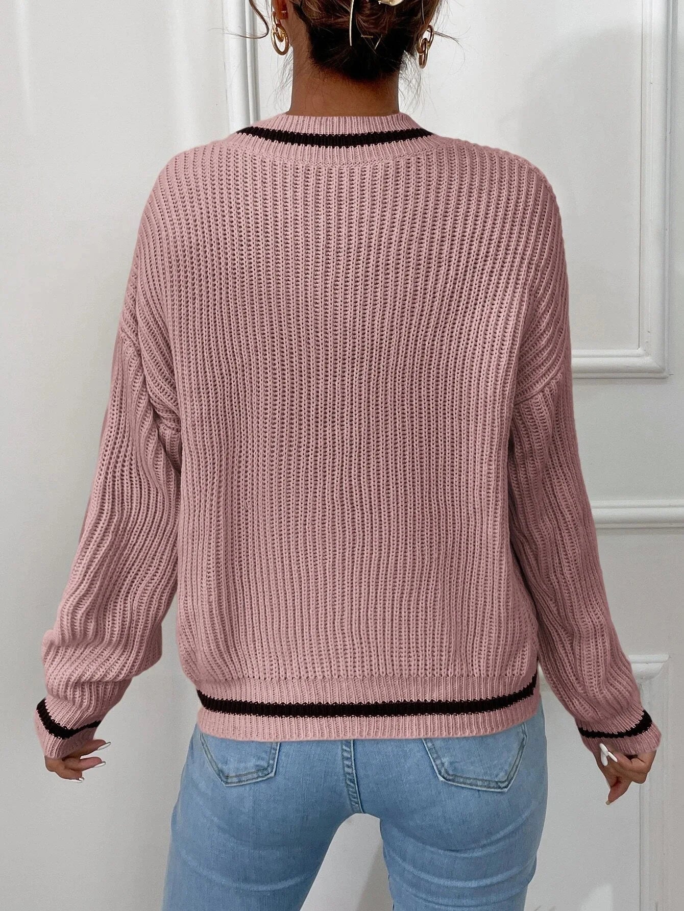 Marina | Striped Waffle Knit Jumper
