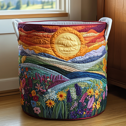 Bright Meadow | Quilted Storage Basket