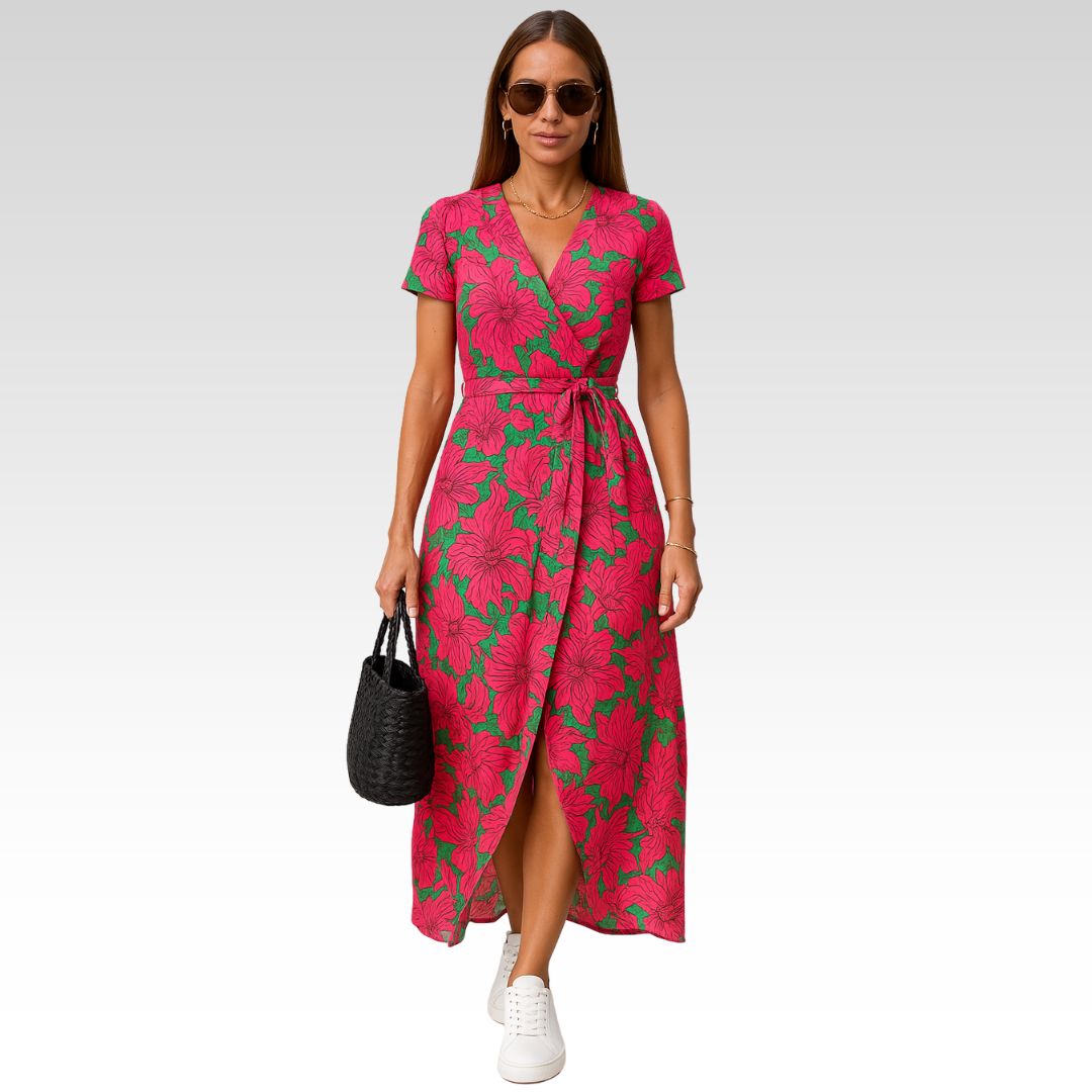 Eva | Stilvolles V-Ausschnitt-Kleid