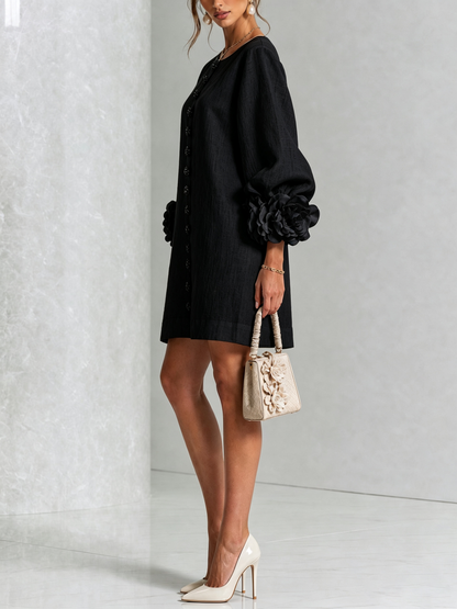 Florence™ | Floral Button-Down Mini Dress