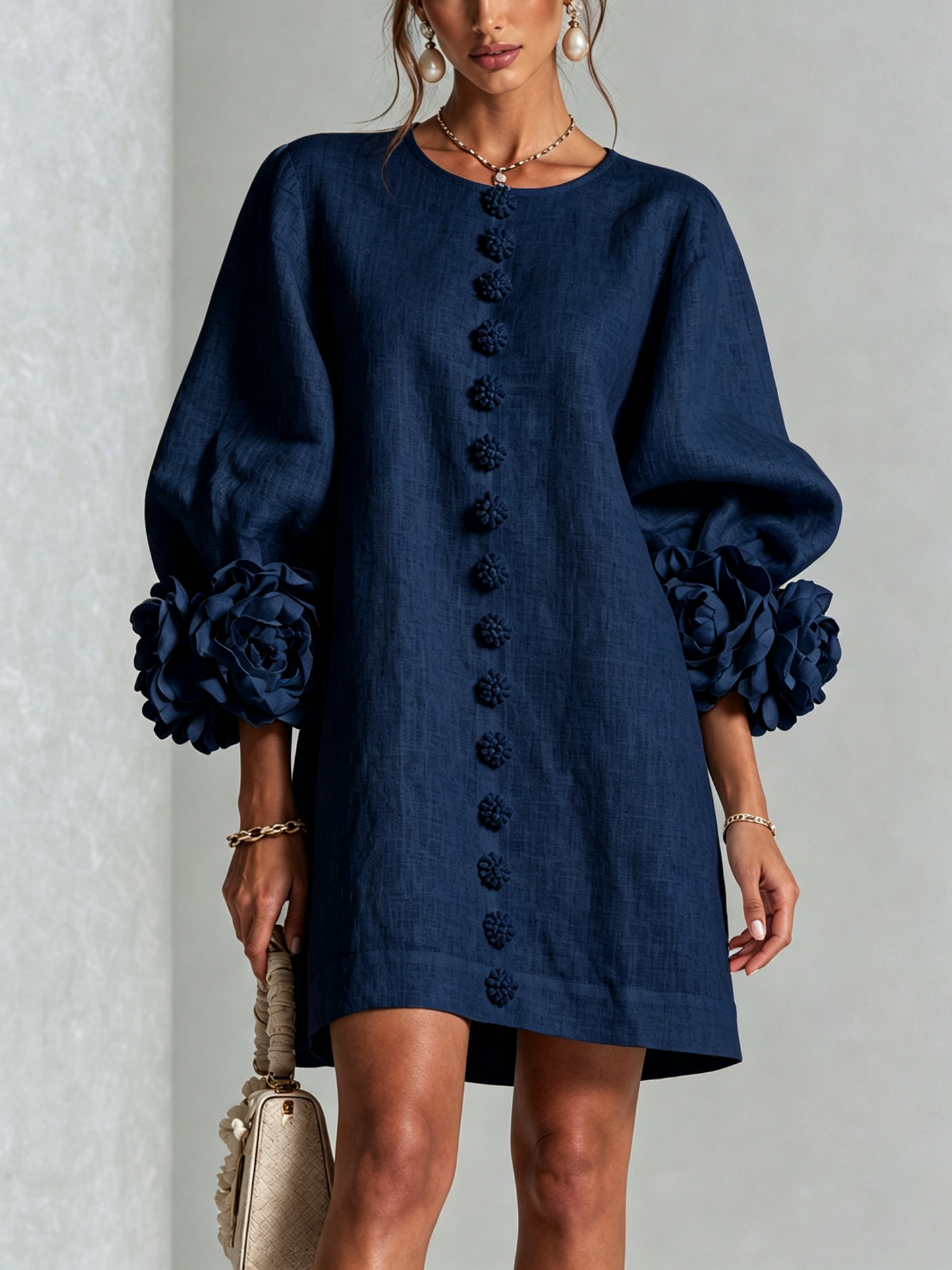 Florence™ | Floral Button-Down Mini Dress