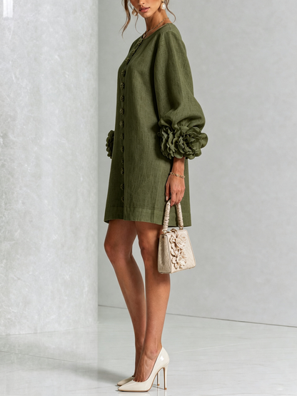 Florence™ | Floral Button-Down Mini Dress