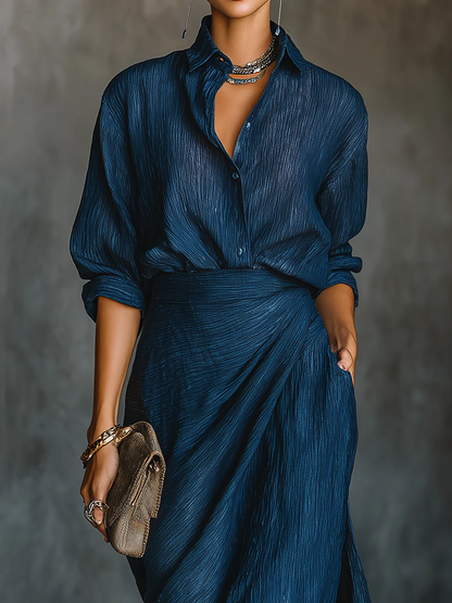 Francesca | Set consisting of a shirt and a long skirt