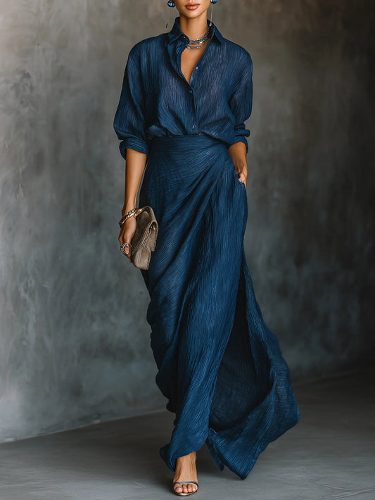 Francesca | Set consisting of a shirt and a long skirt