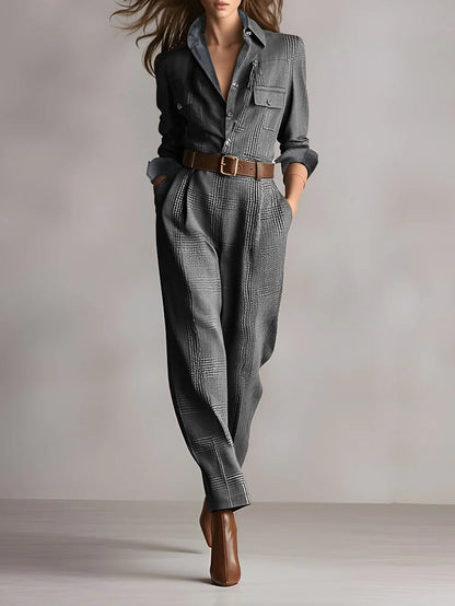 Mirabelle – tweed dungarees for women
