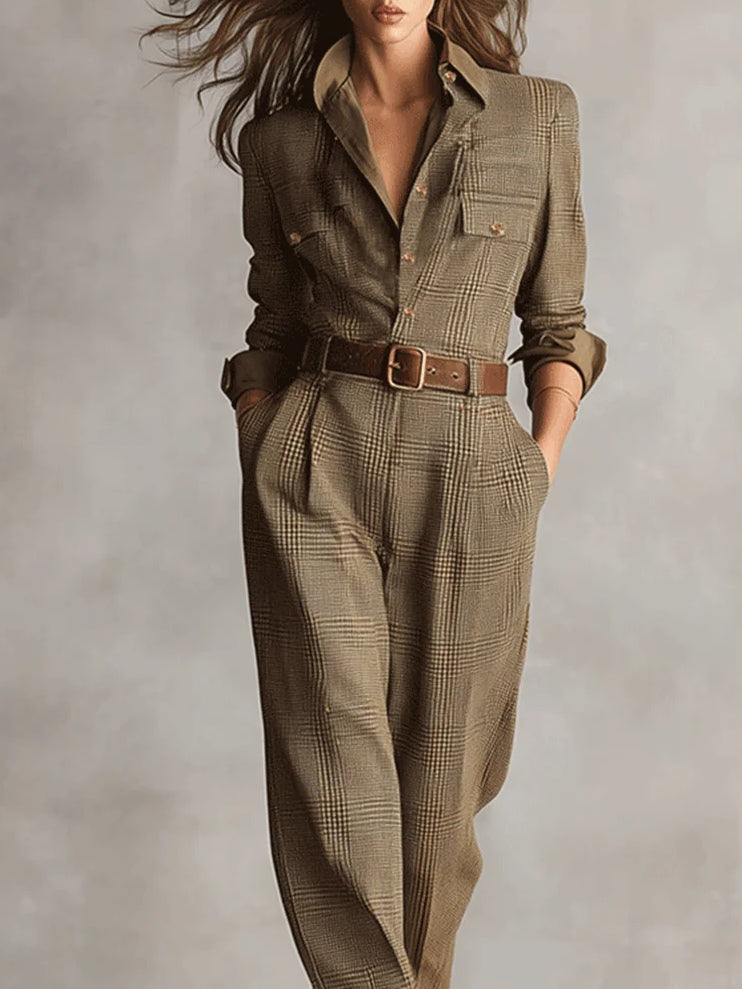 Mirabelle – tweed dungarees for women
