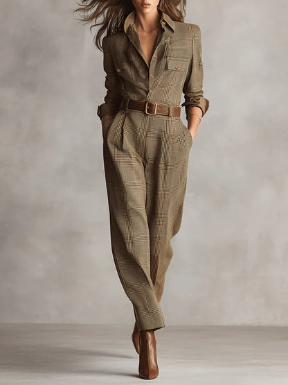 Mirabelle – tweed dungarees for women