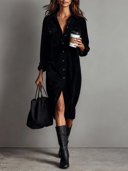 Brooke | Single Breasted Midi Dress