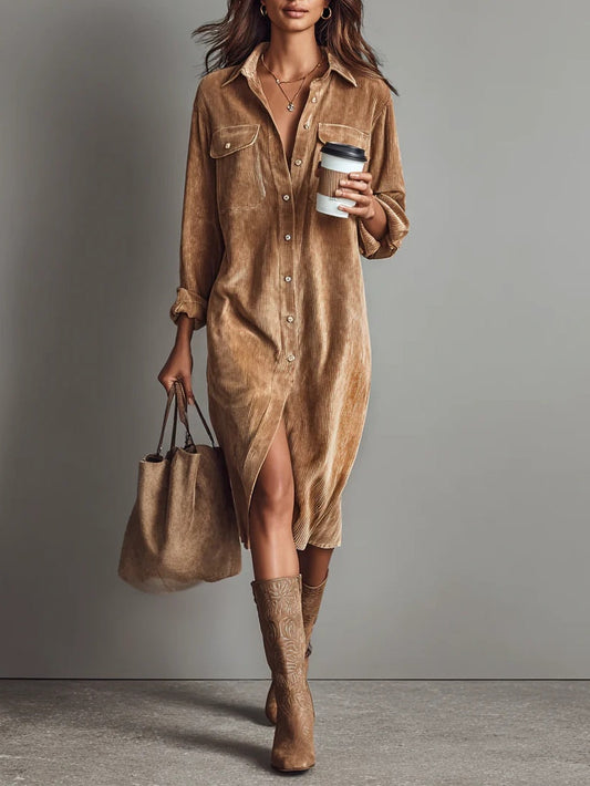 Emily™ | Cord Midi Dress