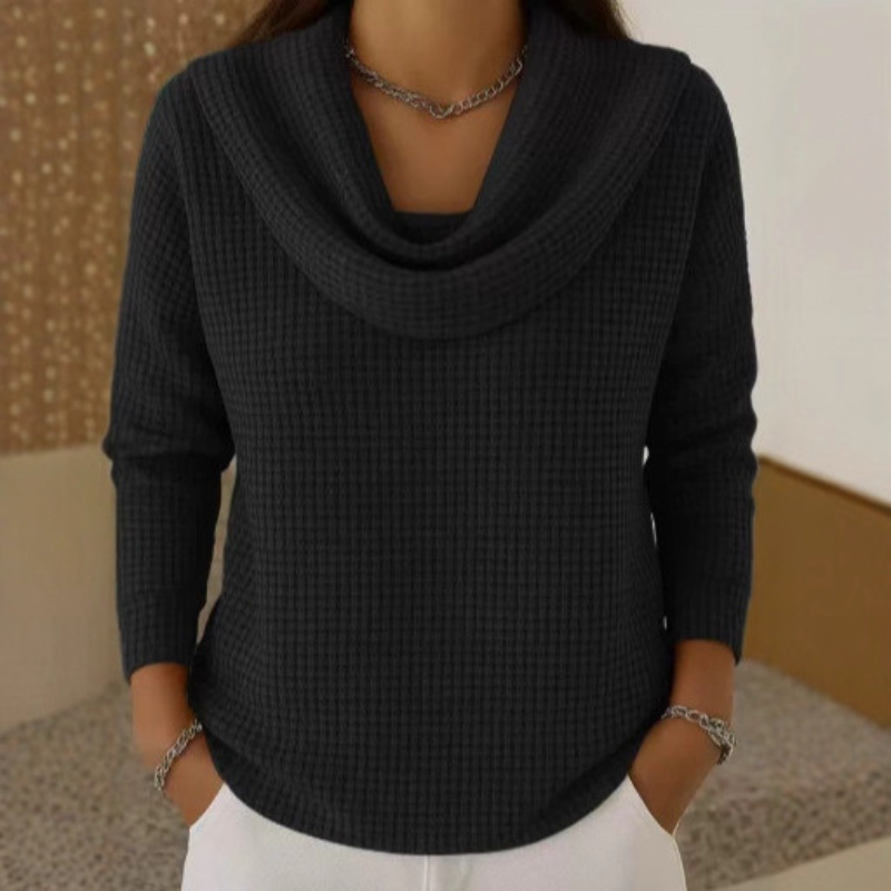 AMBER™ | Elegant Sweater with Warm Comfort and Fluid Cowl Neck for Every Day
