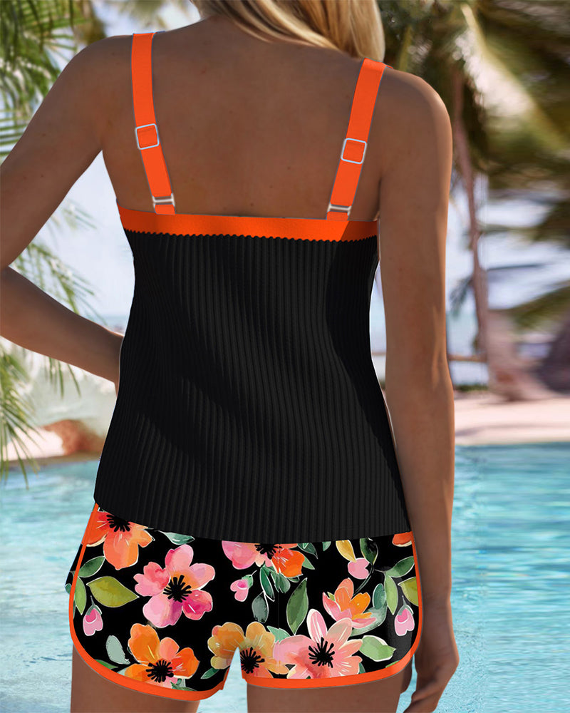 Two-Piece Tankini Beach Shorts