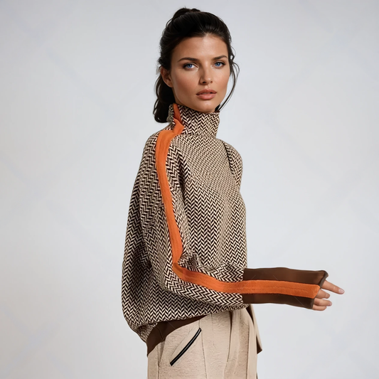 Lucie | Elegant retro-style turtleneck jumper