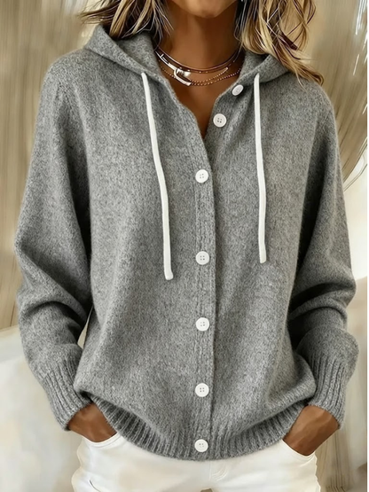 Bella Cozy Hooded Knit Cardigan