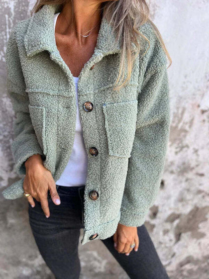Elegant Short Jacket With Lapel