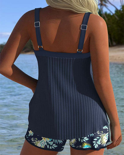 Striped Two-Piece Beach Tankini