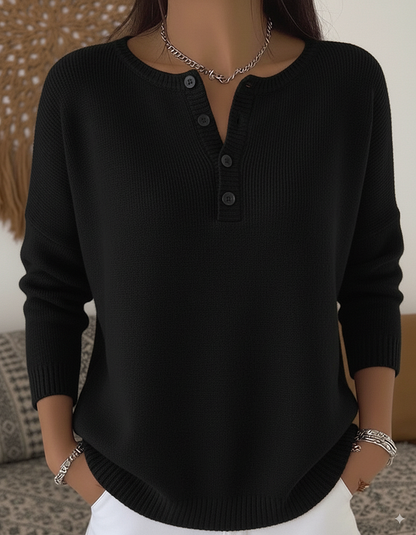 Monica Classic Button Knit Sweater