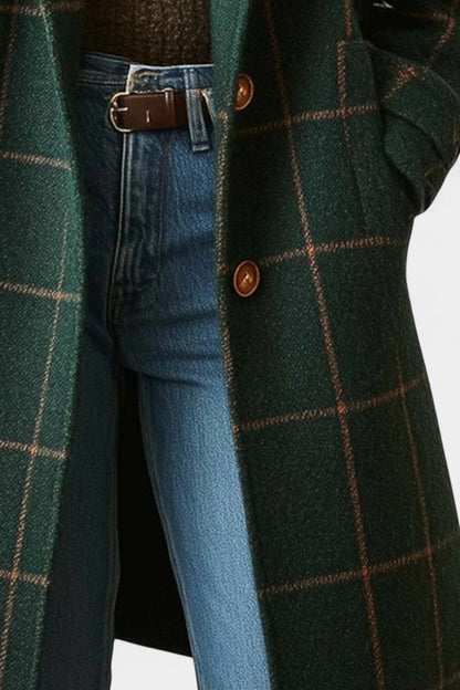 Saphira Classic Fitted Check Coat