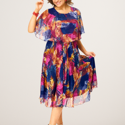 BARBARA | COMFORTABLE PLUS SIZE CHIFFON DRESS