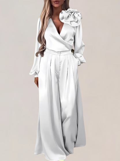 Ruby | Elegant Satin Two-Piece Set